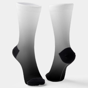 Modern minimalist weiß schwarzer Farbverlauf Socken