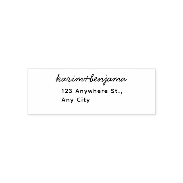 Modern Minimalist with Script Name | Custom Permastempel (Design)