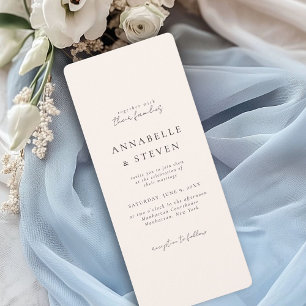 Modern, minimalistisch, beige, Hochzeit Einladung