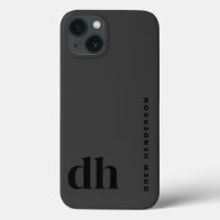 Modern Minimalistisch Black Monogram