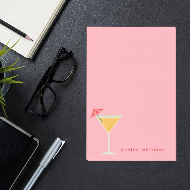 Modern Minimalistisch Blush Pink Fun Margarita Post-it Klebezettel (Von Creator hochgeladen)