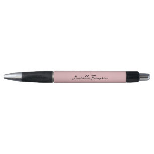 Modern Minimalistisch Blush Pink Script Name Kugelschreiber