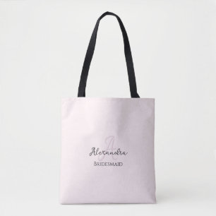 Modern Minimalistisch Blütenrosa Monogram Bridesma