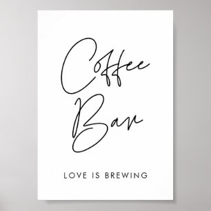 Modern Minimalistisch Coffee Bar Poster