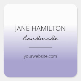 Modern Minimalistisch einfach Lila Quadratischer Aufkleber