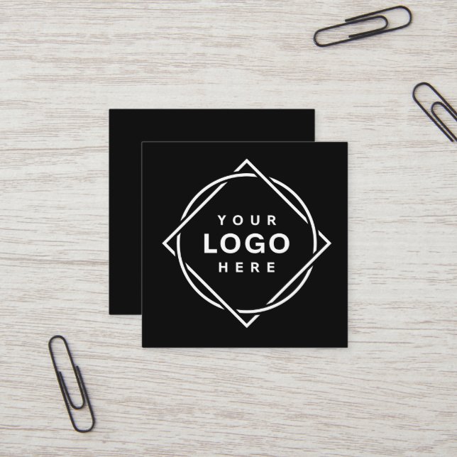 Modern, Minimalistisch, elegant und individuell an Quadratische Visitenkarte (Vorderseite/Rückseite Beispiel)