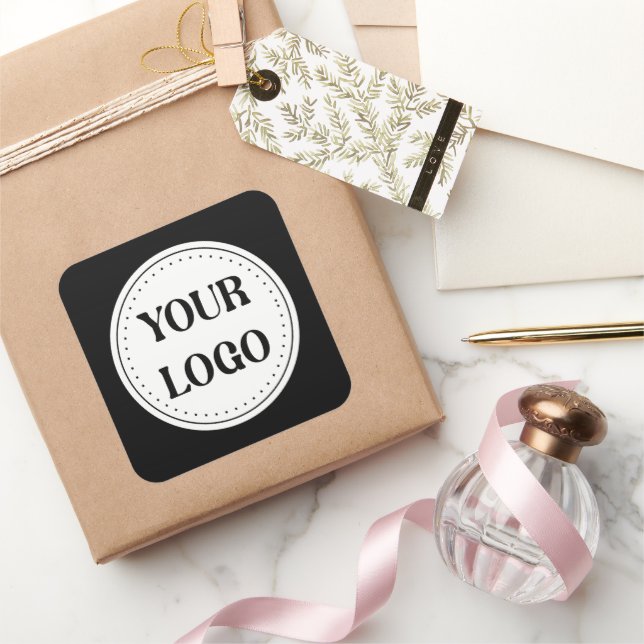 Modern, Minimalistisch, elegant und individuell an Quadratischer Aufkleber (Schenken)