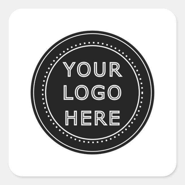 Modern, Minimalistisch, elegant und individuell an Quadratischer Aufkleber (Vorderseite)