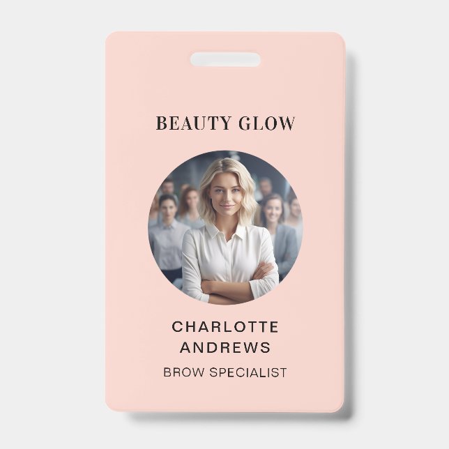 Modern, minimalistisch, Foto, Salon Ausweis (Vorderseite)