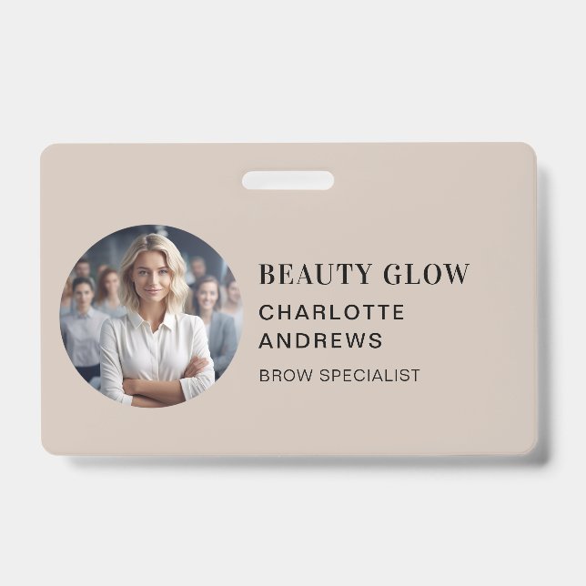 Modern, minimalistisch, Foto, Salon Ausweis (Vorderseite)