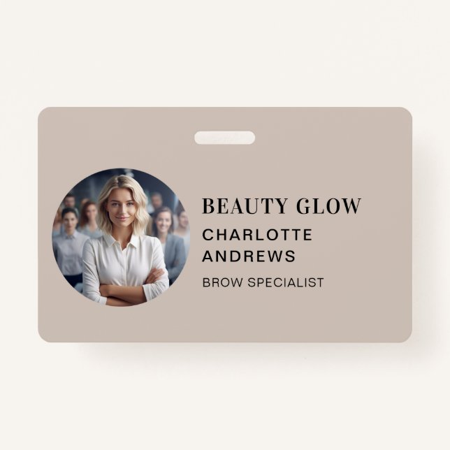 Modern, minimalistisch, Foto, Salon Ausweis (Vorderseite)