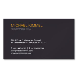Modern Minimalistisch Grau Professionell Magnetische Visitenkarte