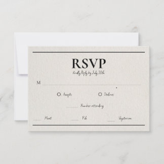 Modern Minimalistisch mit eleganter Fototypografie RSVP Karte