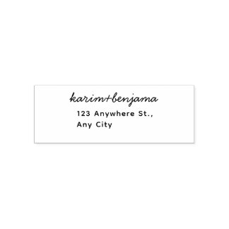 Modern Minimalistisch mit Skriptname | Benutzerdef Permastempel