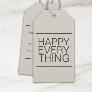 Modern Minimalistisch Neutral Geschenkanhänger