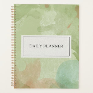 Modern Minimalistisch & Salbeigrünes Aquarell Planer