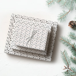 Modern Minimalistisch Schwarz & Weiß Einfache Weih Geschenkpapier Set