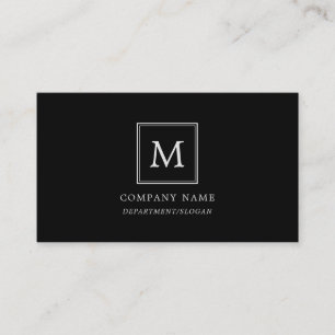 Modern Minimalistisch Square Monogram Visitenkarte