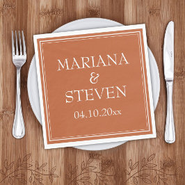 Modern Minimalistisch Terracotta Napkins Serviette