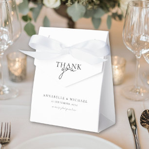 Modern, minimalistisch, weiß, Hochzeit Geschenkschachtel