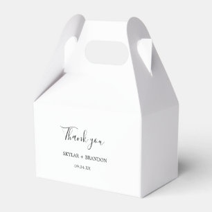 Modern Minimalistisch White Vielen Dank Geschenkschachtel
