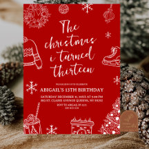 Modern Minimalistisch zum Geburtstag an Weihnachte