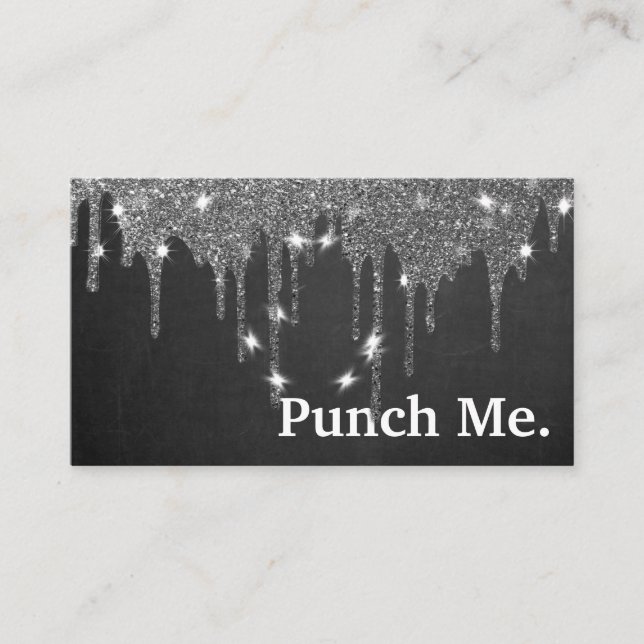 Modern Minimalistische Black Chalkboard Loyalty Ca Visitenkarte (Vorderseite)