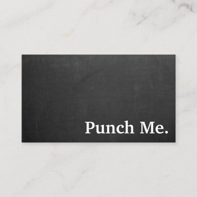 Modern Minimalistische Black Chalkboard Loyalty Ca Visitenkarte (Vorderseite)