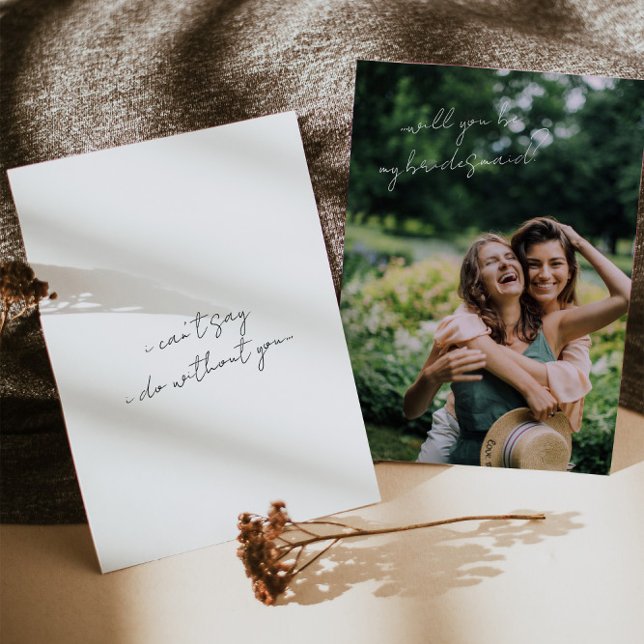 Modern Minimalistische Bridesmaid-Vorschlagskarte Einladung (Von Creator hochgeladen)