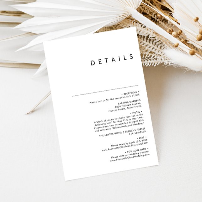 Modern Minimalistische Details - Umschließungskart Begleitkarte (Von Creator hochgeladen)