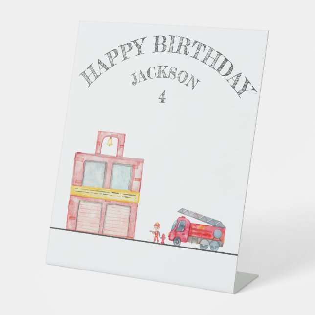 Modern Minimalistische Geburtstagsparty Sockelschild (Vorderseite)