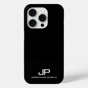Modern Minimalistische Monogramm Schwarz/Weiß Case-Mate iPhone Hülle