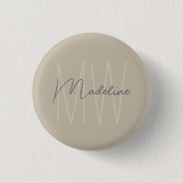 Modern Minimalistische Monogramm-Taste Button