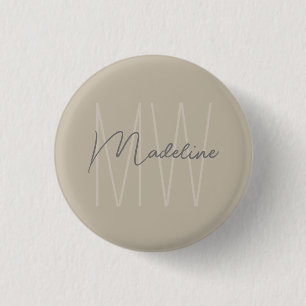 Modern Minimalistische Monogramm-Taste Button