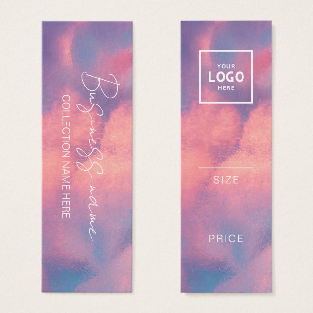 Modern-minimalistische Preis-Hängekarte (Vorne & Hinten)