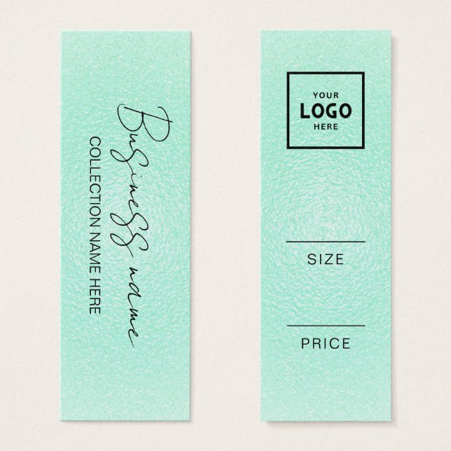 Modern-minimalistische Preis-Hängekarte (Vorne & Hinten)