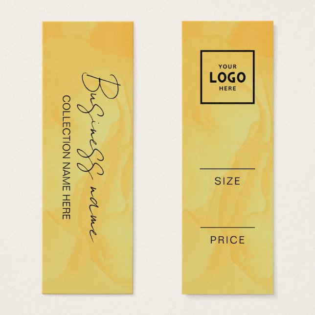 Modern-minimalistische Preis-Hängekarte (Vorne & Hinten)