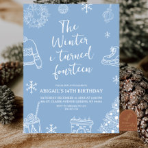 Modern Minimalistische Winter-Ich-Werde-Geburtstag