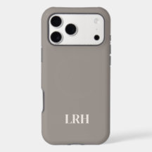 Modern minimalistischer Anfangs-Pilz-Grau-Monogram