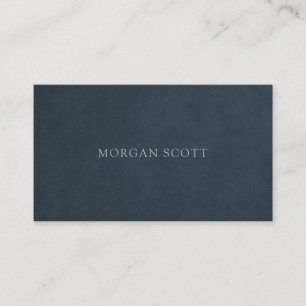 Modern minimalistischer blauer Veloursdruck Visitenkarte