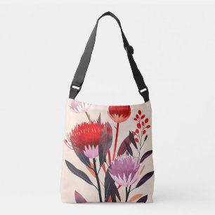 Modern minimalistischer Boho-Blumen-Botanik Tragetaschen Mit Langen Trägern