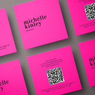 Modern minimalistischer einfacher QR-Code, persönl Quadratische Visitenkarte