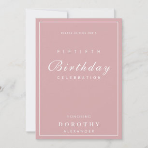 Modern minimalistischer Geburtstag für Erwachsene Einladung