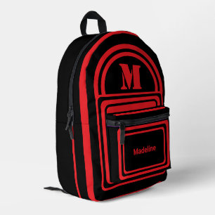 Modern Minimalistischer Monogramm, Anfangsname ged Bedruckter Rucksack