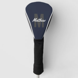 Modern Minimalistischer Monogrammname Golf Headcover