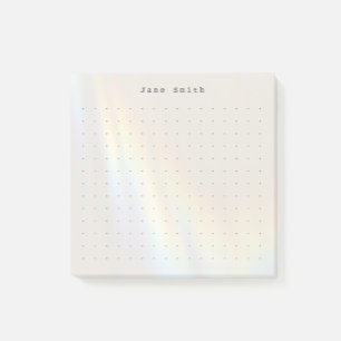 Modern minimalistischer Punktgitter-Personalisiert Post-it Klebezettel
