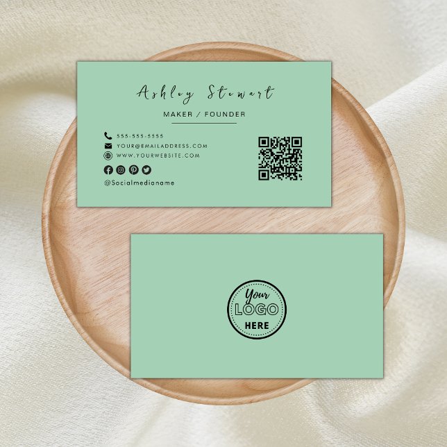 Modern Minimalistischer QR-Code Berufliches Logo G Visitenkarte (Von Creator hochgeladen)