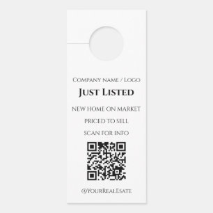 Modern-minimalistischer QR-Code für neu gelistete Türanhänger