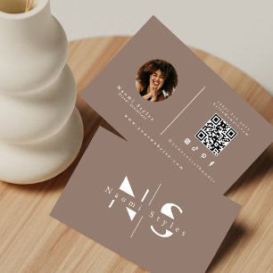 Modern-minimalistischer QR-Code Professionelles Fo Visitenkarte