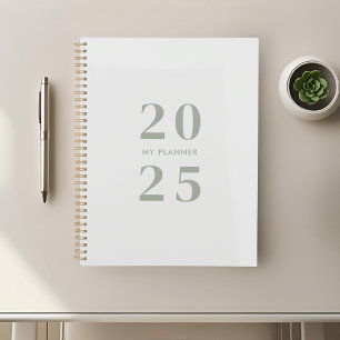 Modern Minimalistischer Salbei 2025 Planer